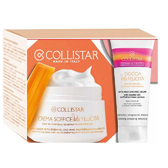 Collistar Crema Soffice della Felicita tělový krém 200 ml + Doccia Della Felicita sprchový gel 50 ml, kosmetická sada