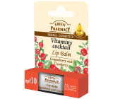Green Pharmacy Vitamins Cocktail - Vitamíny z brusinek a jojobový olej balzám na rty 3,6 g
