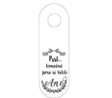 Bohemia Gifts Drewniana zawieszka na klamkę Psst, w końcu powiedzieliśmy tak 26 x 8 cm