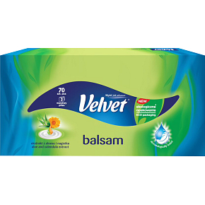 Velvet Balsam 3-warstwowe chusteczki papierowe, 70 szt.