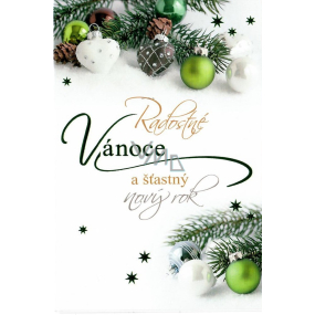 Nekupto Přání vánoční Ozdoby Radostné Vánoce a šťastný nový rok 115 x 170 mm R 3192