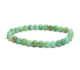 Jadeit Birmański bransoletka elastyczna naturalny kamień, kuleczka 6 mm / 16 - 17 cm
