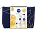 Nivea Firming Care Original Care kuličkový antiperspirant 50 ml + Firming Q10 + Vitamin C zpevňující tělové mléko 400 ml + Apricot krémový sprchový gel + kosmetická taštička, kosmetická sada pro ženy