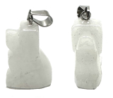 Kryształowy pies przywieszek naturalny kamień, ręcznie szlifowana figurka 1,8 x 2,5 x 8 mm, najdoskonalszy uzdrowiciel