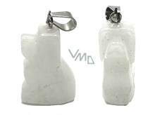 Kryształowy pies przywieszek naturalny kamień, ręcznie szlifowana figurka 1,8 x 2,5 x 8 mm, najdoskonalszy uzdrowiciel