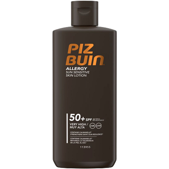 Piz Buin Allergy Lotion SPF50 mléko na opalování předcházející vzniku sluneční alergie 200 ml