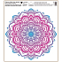 Okenní fólie bez lepidla Růžovo-modrá mandala 30 x 33,5 cm
