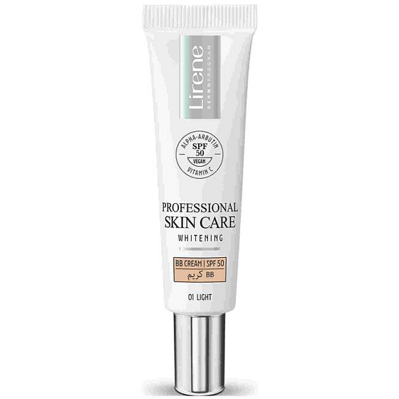 Lirene Professional Skin Care Whitening BB nawilżający krem 01 light z szerokospektralną ochroną przeciwsłoneczną 30 ml