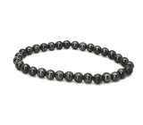 Magnetyt z hematytu magnetyczny naszyjnik elastyczny naturalny kamień, kuleczka 6 mm / 16 - 17 cm