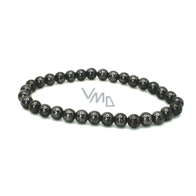 Magnetyt z hematytu magnetyczny naszyjnik elastyczny naturalny kamień, kuleczka 6 mm / 16 - 17 cm