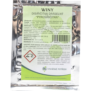 Winy siarczan potasu dla żywności, konserwant E 224, 10 g