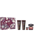 Versace Crystal Noir Pour Femme woda perfumowana 90 ml + żel pod prysznic 100 ml + mleczko do ciała 100 ml + woda perfumowana 5 ml, zestaw prezentowy dla kobiet