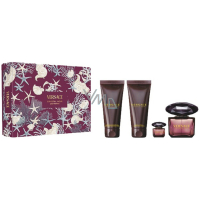 Versace Crystal Noir Pour Femme woda perfumowana 90 ml + żel pod prysznic 100 ml + mleczko do ciała 100 ml + woda perfumowana 5 ml, zestaw prezentowy dla kobiet