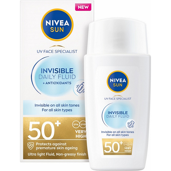 Nivea Sun Invisible Daily Fluid OF 50 krem do twarzy 40 ml