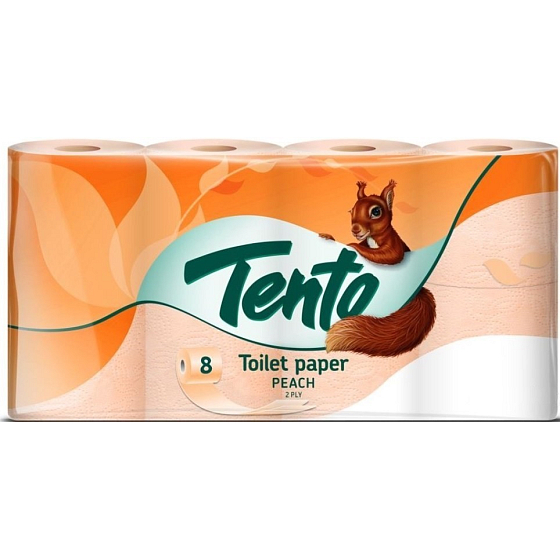 Tento Peach parfémovaný toaletní papír 2 vrstvý 160 útržků 8 kusů