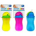 First Steps 6+ láhev s brčkem pro děti žlutá 340 ml