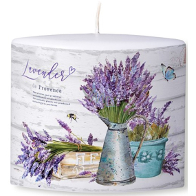Candles Levandule vonná svíčka s obtiskem levandule elipsa 110 x 45 x 110 mm 1 kus Candles Levandule vonná svíčka s obtiskem levandule elipsa 110 x 45 x 110 mm 1 kus