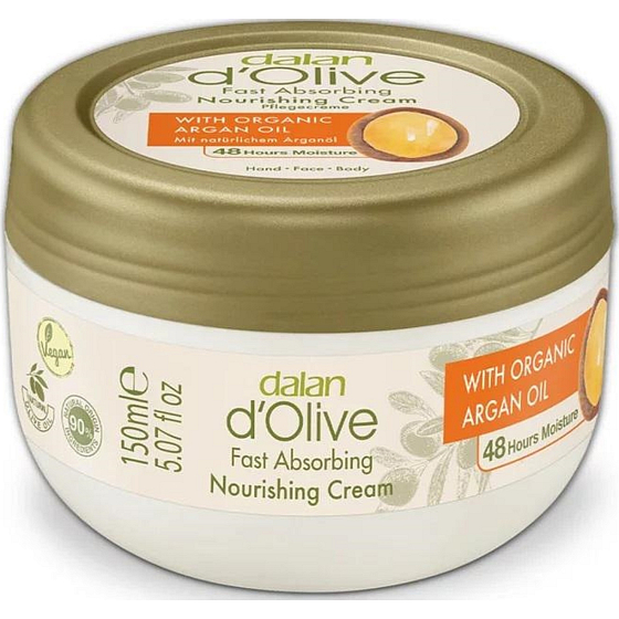 Dalan d Olive Nourishing Cream krém na ruce a tělo s arganovým olejem pro normální až suchou pokožku 150 ml