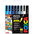 Posca Uniwersalna  zestaw markerów akrylowych 0,9 - 1,3 mm mix zimnych tonów 8 sztuk PC-3M