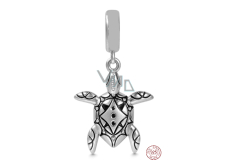 Zawieszka ze srebra próby 925 Męski żółw, charms do bransoletki