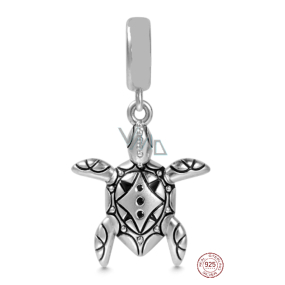 Zawieszka ze srebra próby 925 Męski żółw, charms do bransoletki