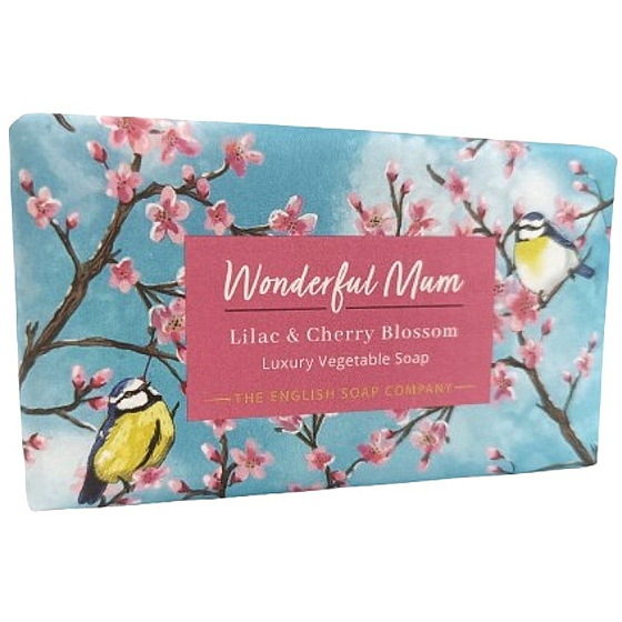 English Soap Šeřík & Třešňový květ přírodní parfémované mýdlo s bambuckým máslem 190 g