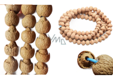Lotus Bodhi naturalny naszyjnik lotosu 1 szt., koralik 9,5 mm - spokój, błogosławieństwo