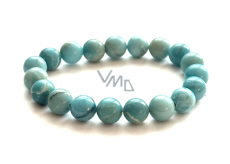 Bransoletka Larimar 10mm/16 - 17cm, miłość, spokój, równowaga