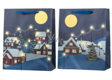 Torba prezentowa 260x320 wioska w czasie świąt różne 6456