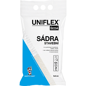 Uniflex gips szary, budowlany, 3 kg