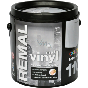 REMAL Vinyl Color mat omyvatelná barva na zeď, 110 holubí šedá, 3,2 kg REMAL Vinyl Color mat omyvatelná barva na zeď, 110 holubí šedá, 3,2 kg