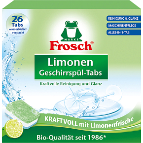 Frosch Eko Cytrynowe All in 1 tabletki do zmywarki, 26 sztuk