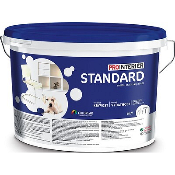 Colorlak Prointeriér Standard vnitřní malířský nátěr Bílá 5 kg