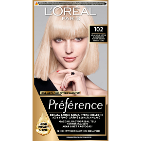 L'oreal Paris Préférence farba do włosów, bardzo jasny blond tęczowy 102
