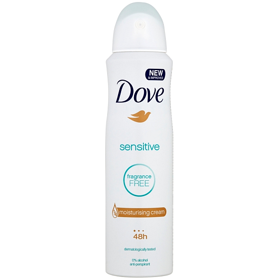 Dove Sensitive antiperspirant deodorant sprej pro ženy 150 ml