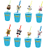 EP Line Drinkeez kelímek s brčkem a zvířátkem se zvuky 1 kus různé druhy, doporučený věk 3+
