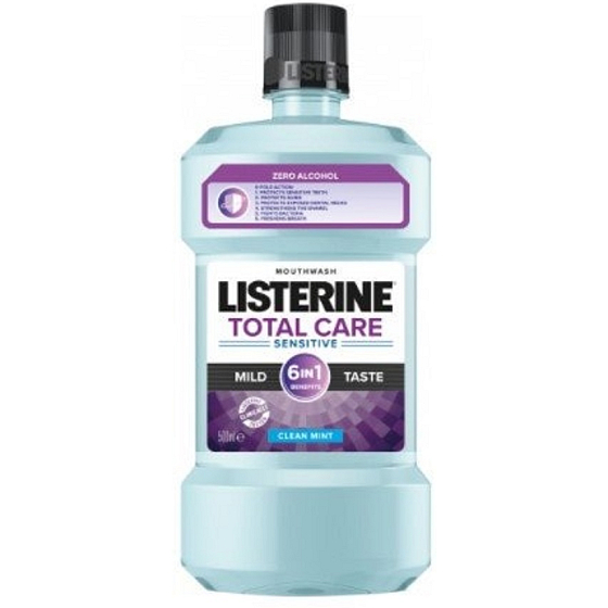 Listerine Total Care Sensitive 6in1 ústní voda kompletní péče pro citlivé zuby 500 ml