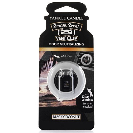 Yankee Candle Black Coconut - Černý kokos vonný klip do ventilace