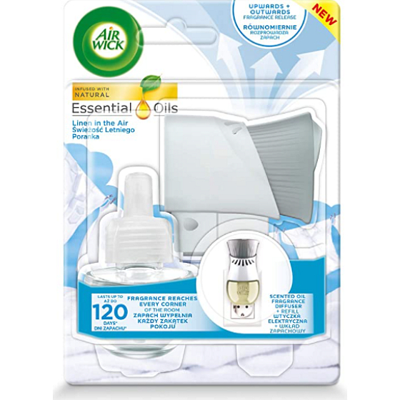 Air Wick Life Scents Linen in the Air - Prádlo ve vánku elektrický osvěžovač vzduchu komplet 19 ml