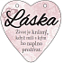 Albi Závěsná plaketka srdce Láska 9 x 10 cm
