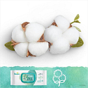 Pampers Pure Aqua vlhčené ubrousky z bio bavlny, bez alkoholu a parfemace pro děti 48 kusů