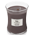 WoodWick Suede & Sandalwood - Semišové santalové dřevo vonná svíčka s dřevěným knotem a víčkem sklo střední 275 g