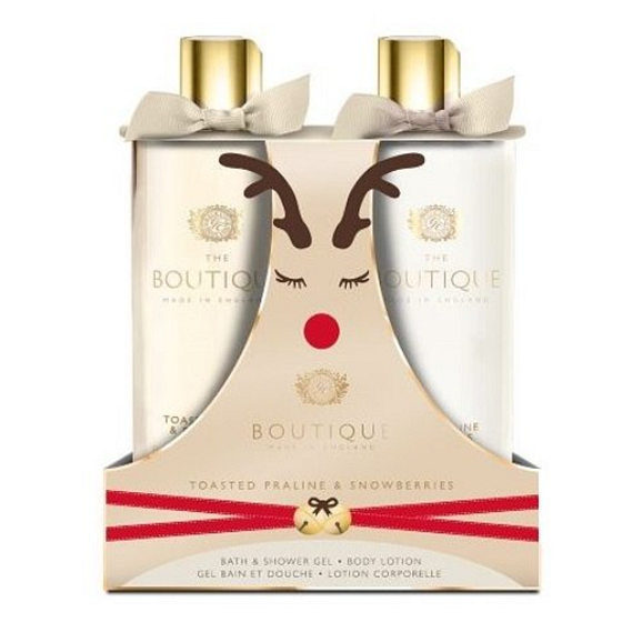 Grace Cole Toasted Praline & Snowberries sprchový gel 500 ml + tělové mléko 500 ml, kosmetická sada