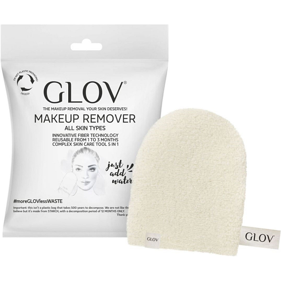 Glov On-The-Go Eco Ivory Makeup Remover odličovací rukavice pro odlíčení jen vodou 1 kus