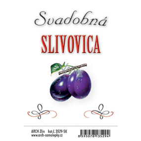 Arch Samoprzylepna Etykieta Ślubna Sliwowica Duża 9,5 x 6 cm SK