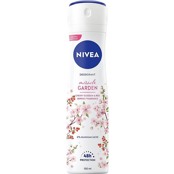 Nivea Miracle Garden Cherry Blossom & Red Berries 48h antiperspirant deodorant sprej pro ženy 150 ml