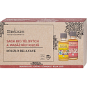 Saloos Kouzlo relaxace Erotika masážní olej 20 ml + Růže tělový a masážní olej 20 ml + Relax tělový a masážní olej 20 ml + Levandule tělový a masážní olej 20 ml + Devatero kvítí tělový a masážní olej 20 ml, kosmetická sada pro ženy
