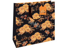 Niekupiony Papierowy Koszyk Luksusowy 33 x 33 cm Bożonarodzeniowy Pomarańcza z Cynamonem
