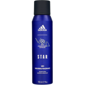 Adidas UEFA Champions League Star dezodorant w sprayu dla mężczyzn 150 ml Adidas UEFA Champions League Star dezodorant w sprayu dla mężczyzn 150 ml