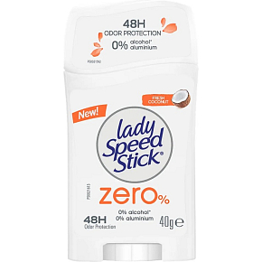 Lady Speed Stick Zero Świeży Kokos twardy dezodorant, 40 g